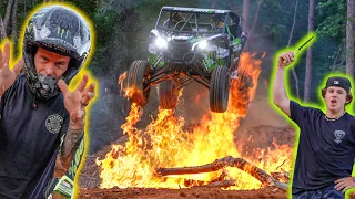 Jumping My Brand New Toy Through Fire | The Deegans