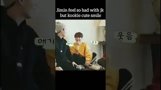 jimin feel so bad😢 with jk but kookie cute smile☺️#jimin #jk#yoongi #bts #rangilatripura #shorts