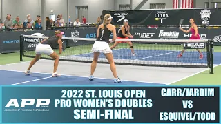 2022 St. Louis Pickleball Open Pro Women's Doubles: Carr/Jardim VS Esquivel/Todd