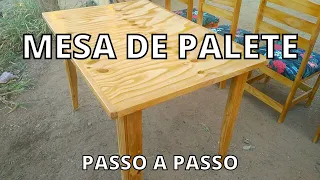 ✅[PASSO A PASSO]COMO FAZER MESA DE PALETE DE FORMA SIMPLES - SIMPLE FORM PALLET TABLE [WoodWorking]