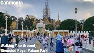 Cambodia Phnom Penh City Walking Tour Around Riverside Royal Palace Park 2021