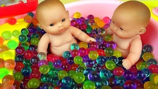 Baby Doll bath toy and Surprise eggs play
