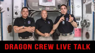 Space-X Dragon Crew (Bob Behnken and Doug Hurley) ans Chris Cassidy LIVE Talk at ISS  - June 1, 2020