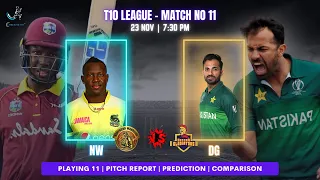 Northern Warriors vs Deccan Gladiators MATCH NO 11, T10 League 2021 Dream11, Team Prediction 2021