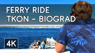 Ferry Ride: Tkon, Island of Pašman - Biograd na Moru (Croatia) - 4K UHD Virtual Travel