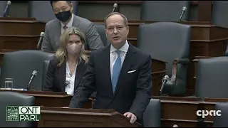 Ontario finance minister presents the 2021 provincial budget – March 24, 2021