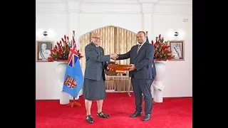 Fijian President receives credentials by the Solomons Islands High Commissioner Designate