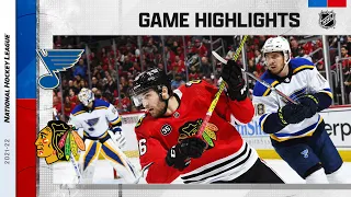 Blues @ Blackhawks 2/27 | NHL Highlights 2022