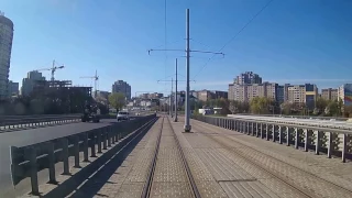 Lviv tram 8 Vernadskogo str. - Soborna sq.Tatra KT4SU