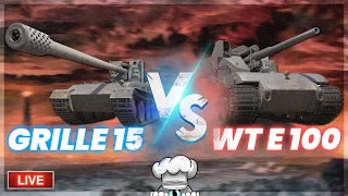 🔴Tank leszámolás: WT E 100 vs Grille 15 - World of Tanks - Scheff LIVE