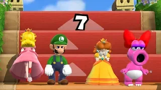 Mario Party 9 Step It Up - 1 vs. Rivals - Peach vs Luigi, Daisy, Birdo Team| Cartoons Mee