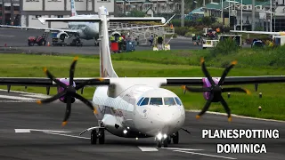 PLANESPOTTING Dominica || Prop Departures | ATR 72-600 - E120ER | Island Aviation