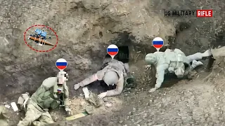 Horrible!! Ukrainian FPV bomber drones become Russian troops Nightmare in foxhole trenches