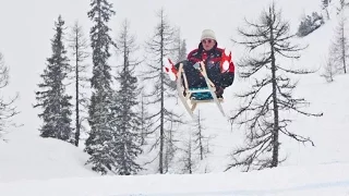 Eddie "The Eagle" Sets Toboggan Jumping World Record!