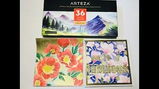 Arteza 36 Half Pan Watercolor Set Review #arteza