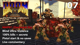 Doom II: Zeppelin Armada - MAP07: Clockwork Sky - Blind Ultra-Violence 100%