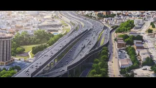 Flyover gives first look at how I-75 will split between Brent Spence, companion bridge