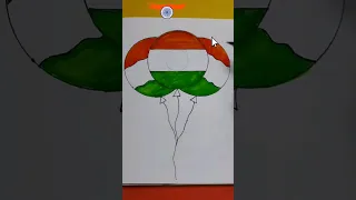 India Flag Drawing | Independence Day Drawing | Brush pen| #art #shorts #short #indiaflag