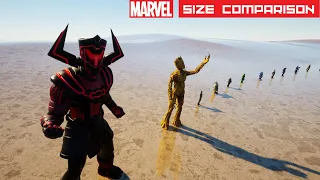 Marvel Size Comparison | 3D Animation | Comparisum