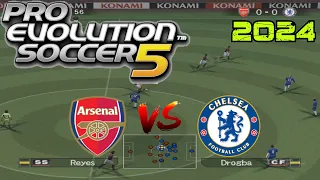 Pro Evolution Soccer 5 (2024) - Arsenal vs Chelsea - Gameplay (PC/Win 10) [1080p60FPS]