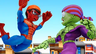 Scary Teacher Spider – Nick and Miss T vs Giant Zombie & Ice Scream Rescue Tani Space City Animation