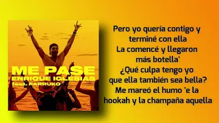 Enrique Iglesias - ME PASE (Official Video) ft. Farruko (Lyrics/Letra)