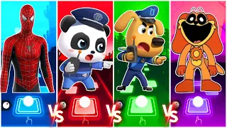 BabyBus🆚Sheriff🆚Spidey🆚catnap|Who Will Win?TilesHop🎶Music🎼