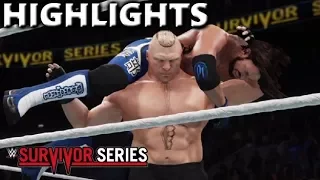 WWE 2K18 BROCK LESNAR VS AJ STYLES | SURVIVOR SERIES 2017 - PREDICTION HIGHLIGHTS