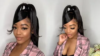 FLIPPED ENDS 90s Inspired Swoop Half Up Half Down Tutorial | Kree leah