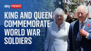 King Charles III and Queen Camilla visit Commonwealth war graves during second day of Kenya visit