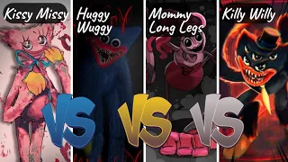 🔴Huggy Wuggy Vs Kissy Missy Vs Mommy Long Legs Vs Killy Willy || Tiles Hop