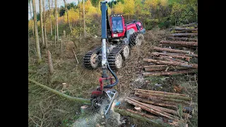 🌲4K| *951-ONboard* • Komatsu 951 • fast harvesting • HarvesterAction in Slope • Forstbetrieb Lückel🌲