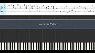 Unchained Melody (piano tutorial, with lyrics and notes - Synthesia)