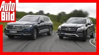 Duell hinter'm Deich: VW Touareg gegen Mercedes GLE (2018) Vergleich/Test/Review