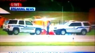 Plane crash during the Kansas City Air Show raw video 8/21/11