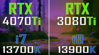 RTX 3080Ti + INTEL i9 13900K vs RTX 4070Ti + INTEL i7 13700K || PC GAMES TEST ||