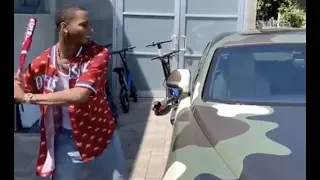 Key Glock Smashes Young Dolph Rolls Royce Windows For Not Releasing Album