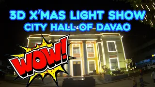 Stunning Davao City Hall Building on 3D Christmas Slide Light Show 2022