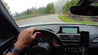 BMW M140i drifting the black forest