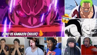 Zoro vs Kamazou(Killer)🔥🔥| Zoro the three-sword style !! | Reaction Mashup OP 934