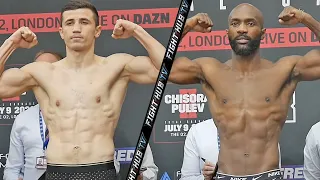 ISRAIL MADRIMOV VS MICHEL SORO 2 - FULL WEIGH IN AND FACE OFF | DERECK CHISORA VS KUBRAT PULEV 2