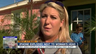 iPhone explodes next to woman's head