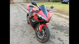 2007 Yamaha YZF R1 Candy Red with Akrapovic Exhaust