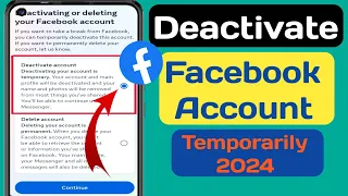 How to deactivate facebook account New Update (2024)