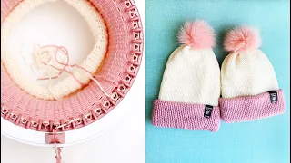 How to Knit "Mommy and Me" Sized Hats on a Knitting Machine