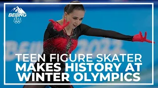 Russian figure skater Kamila Valieva makes history at Winter Olympics