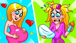 Expectation and Reality in Pregnancy || Rich vs Poor Pregnant+ Crazy Stories by Avocado Family