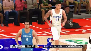 GILAS PILIPINAS vs ARGENTINA - FIBA World Cup 2023 - NBA 2K Simulation Game Predictions!