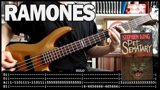 RAMONES - Pet sematary 🐱 (bass cover w/ Tabs & lyrics)