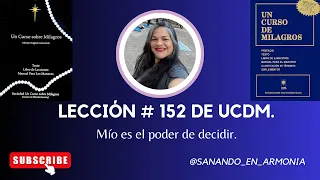 Lección 152 de Un Curso Sobre Milagros